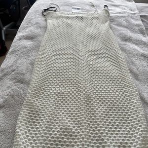 Ivory lined midi dress